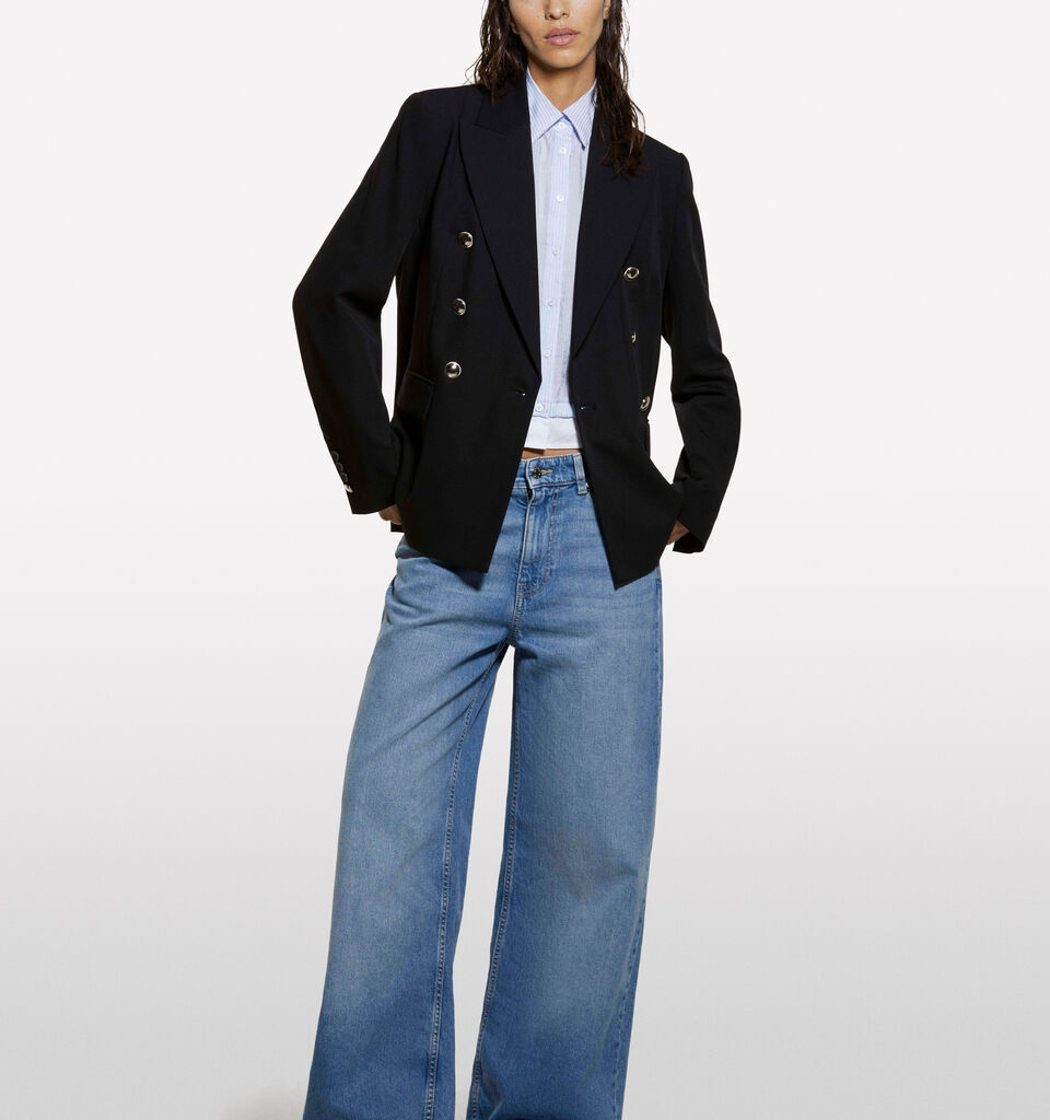 Τζιν Style 72 wide fit σε ανοιχτή απόχρωση - τζιν καμπάνα γυναικεία - Γαλαζιο | Sisley image number 1